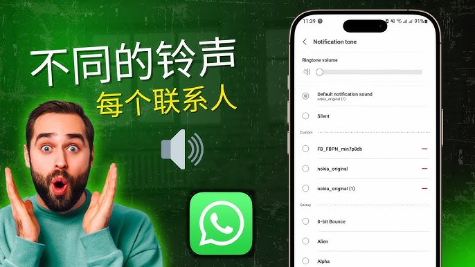 WhatsApp如何设置通知铃声？